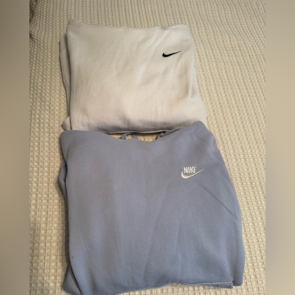 Nike White and Light Blue Sweatshirt Set